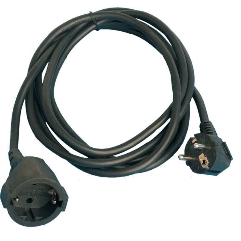 

3m. prolongación manguera schuko 3x1,5mm. económica negra 16A ( 0100046) - GSC