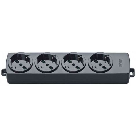 01291.NC Prise Multiple 4 Universelle Noir