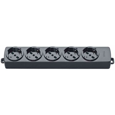 01293.NC Prise Multiple 5 Universelle Noir