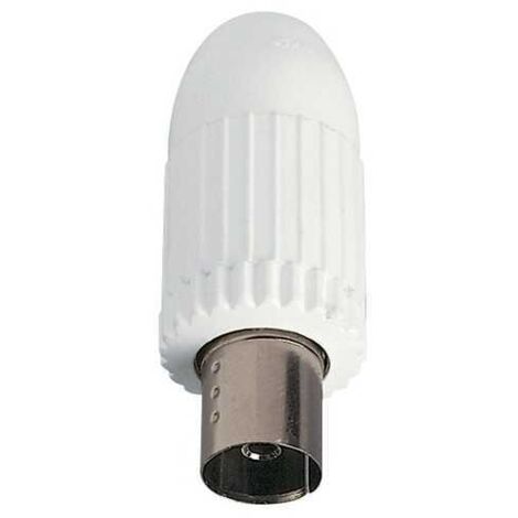01645 Conector Coaxial TV-Rd-Sat Hembra Blanco