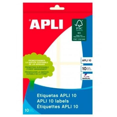 01659 etiqueta autoadhesiva Rectángulo Permanente Blanco 40 pieza(s)