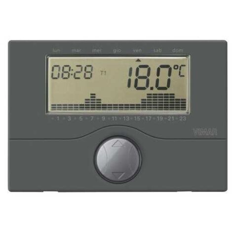 01910.14 Termostato programable de batería para pared, color antracita