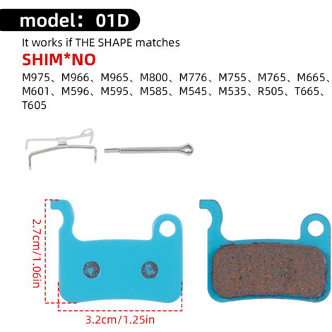 01D Plaquettes de frein pour vélo, plaquettes de frein à disque, plaquettes de frein hydrauliques, accessoires pour freins à disque BB5/BB7