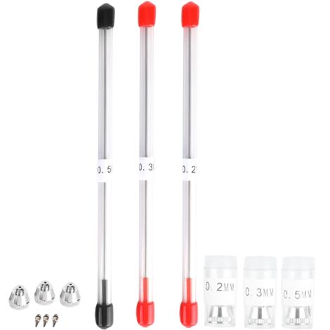 0,2/0,3/0,5-mm-Düse für Airbrush, Ersatzkappe und Nadel für Farbspritzpistole