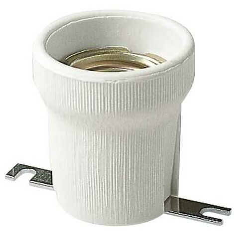 02174.D Abat-jour E27 D.43mm en porcelaine Fixation droite Blanc