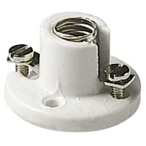 02197 Portalámparas Base E10 Porcelana Blanco