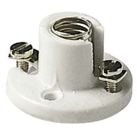 02197 Porte-lampe à base E10 en porcelaine blanc