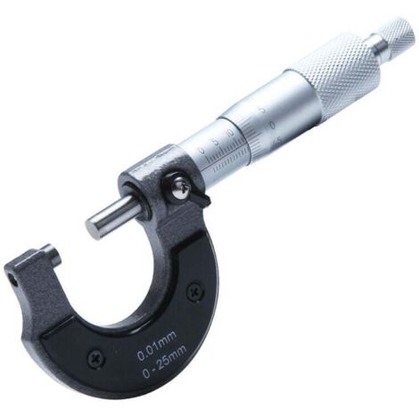 0–25 mm Außenmikrometer, hochpräzises Messgerät mit 0,01 mm Auflösung, Messwerkzeug für den Außendurchmesser (metrisch)