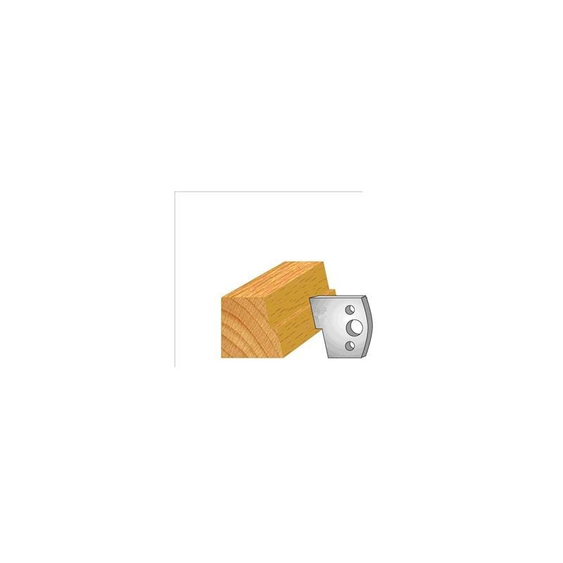Luxoutils - 027: Jeu de 2 fers 40mm chanfrein 12° pour porte outils 40 et 50mm