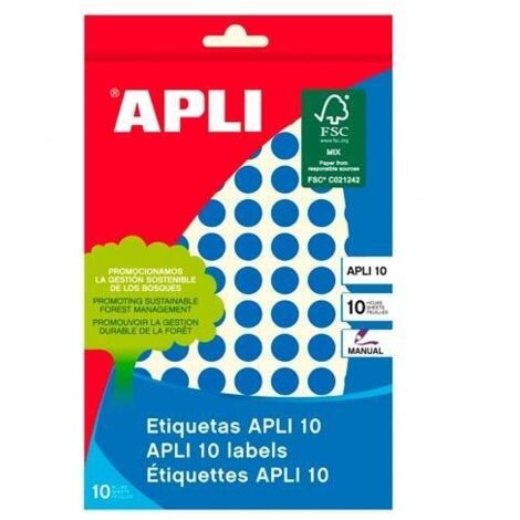 02731 etiqueta autoadhesiva Alrededor Permanente Azul 1008 pieza(s)