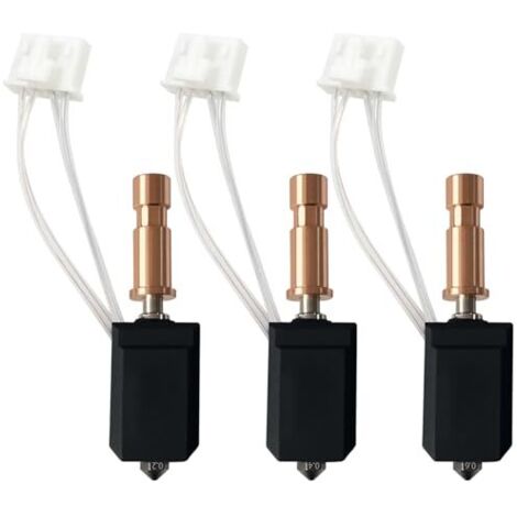 0.2MM 0.4MM 0.6MM Keramik Hotend für Kobra S1 Combo Edelstahl Druckkopf Extruder Kit Hot End gehärtete Düse Heizung Block Heizstab Thermistor für Anycubic Kobra S1/ACE Pro (3-Pack)