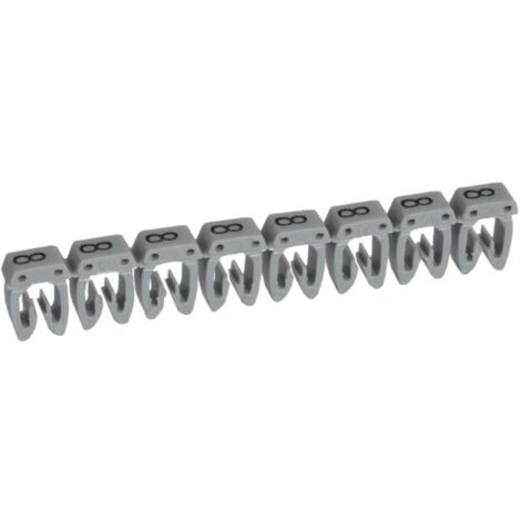038108 Legrand - Boite De 1000 Repères Cab 3 Pour Fils 0,15mm² à 0,5mm² - Marquage Chiffre 8 Gris