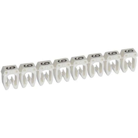 038109 Legrand - Boite De 1000 Repères Cab 3 Pour Fils 0,15mm² à 0,5mm² - Marquage Chiffre 9 Blanc