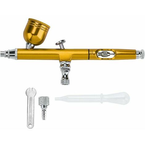 Pistolet Aérographe Stylo Kit Art Peinture Pistolet Aérographe Peinture DIY  Spray Dessin(Golden)