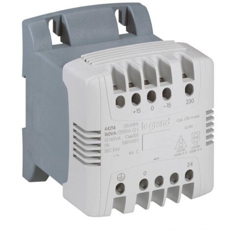 044214 Legrand - Transformateur De Commande Et Sécurité 160va - Primaire 230 - 400vca - Secondaire 24vca - Bornes à Vis