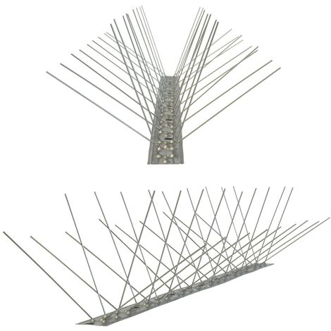 0,5 metro Dissuasori di picchi anti-piccione V2A-Standard con base di  acciaio inossidabile - 4-striscia di Picchi antipiccione la soluzione di  qualit� per il controllo di uccelli