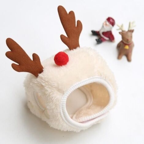 (05 S Pet hat)Chapeau de noël pour animaux de compagnie, serviette de salive en bois, boules multicolores, chapeau pour chien, vêtem