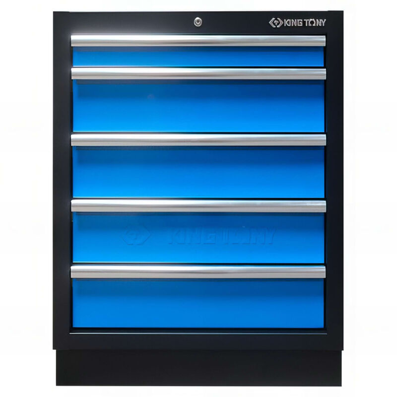 King Tony - Meuble bas vide bleu - 5 tiroirs - 680 x 910 x 460 mm