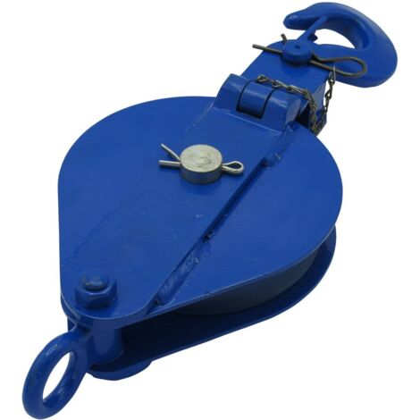 0.5 Ton 100MM London Pattern Snatch Block With Safety Hook - 8MM Wire Rope Safety Lifting Tested