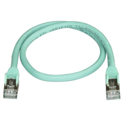0.5M CAT6A PATCH CABLE - AQUA  CAT 6A NETWORK CABLE - STP