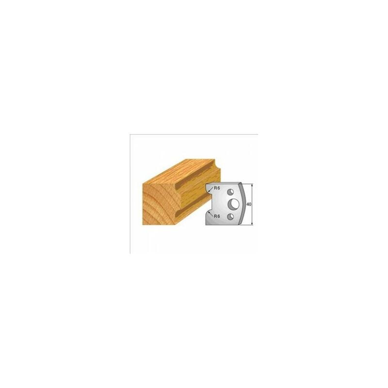 063: Jeu de 2 fers 40mm congé 6mm et profil pour porte outils 40 et 50mm
