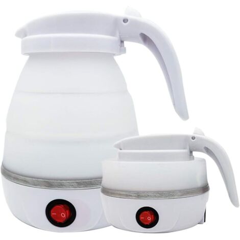 0.6L 1pc Bouteille d'eau en silicone pliable à fond en acier inoxydable pour le camping ou les voyages