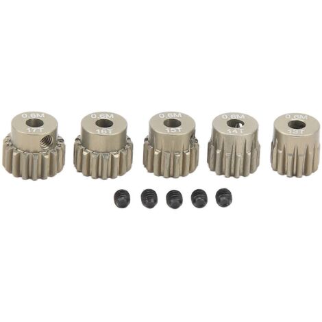 0.6M Kit de pignons en alliage d'aluminium 3.175mm Trou de pignon moteur 13T 14T 15T 16T 17T pour SCX10 TRX4 1/8 1/10 Crawler
