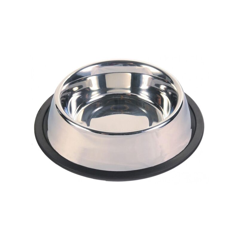 

Comedero Acero Inox, Anillo Caucho, 1.75 l, ø20 cm - Trixie