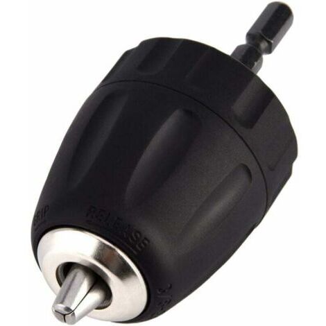 0.8-10mm 3/8"-24UNF Mandrin Porte Foret sans Clé avec Porte Douille Hexagonale 1/4" Accessoires pour Perceuse