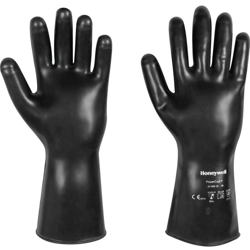 080-10 Powercoat Butyl Black Gloves - Size 10 - Honeywell
