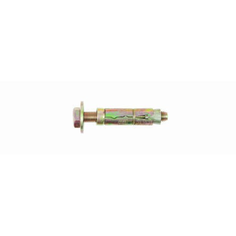 086053-ERARD Cheville fonte 4 segments + vis TH douille + vis M10 x 70, long 62 mm, perçage Ø 18 mm. Acier bichromaté