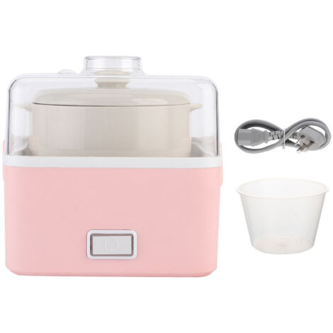 0,9 l quadratischer, rosa isolierter elektrischer Wassertopf – für Suppen, Eintöpfe und Brei – Keramik, 220 V, australischer Stecker