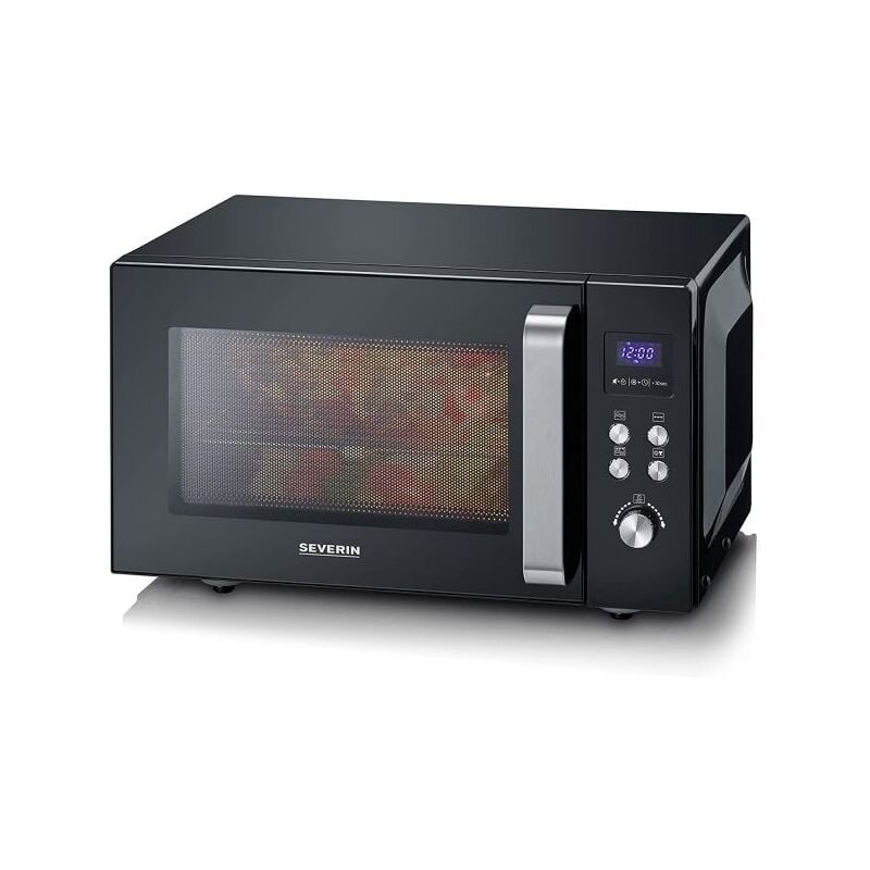 Image of Severin - forno a microonde 2 in 1 con fondo in ceramica e grill, capacità 20 l, forno a microonde per scongelare e riscaldare, con grande superficie