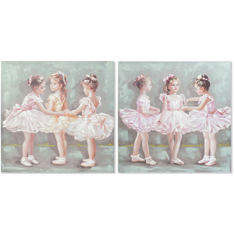 Quadro Dkd Home Decor 80 x 3 x 80 cm Ballerina