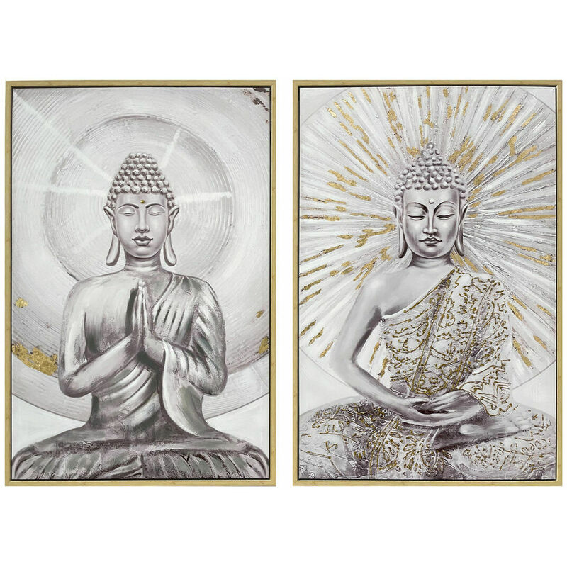 Image of Quadro Dkd Home Decor Buddha Orientale 80 x 4 x 120 cm (2 Unità)