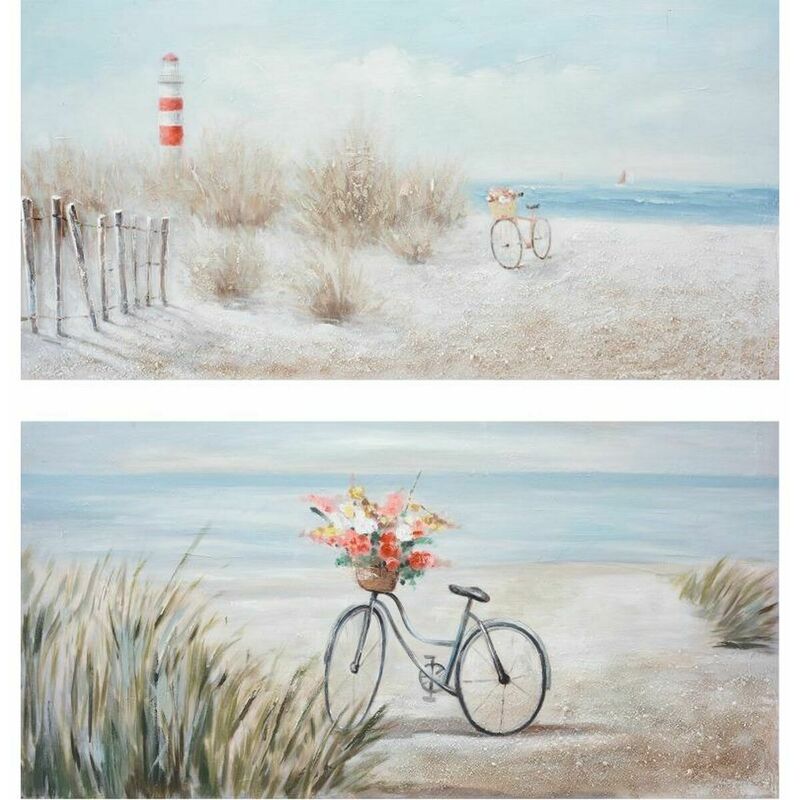Quadro Dkd Home Decor 140 x 3,5 x 70 cm Spiaggia