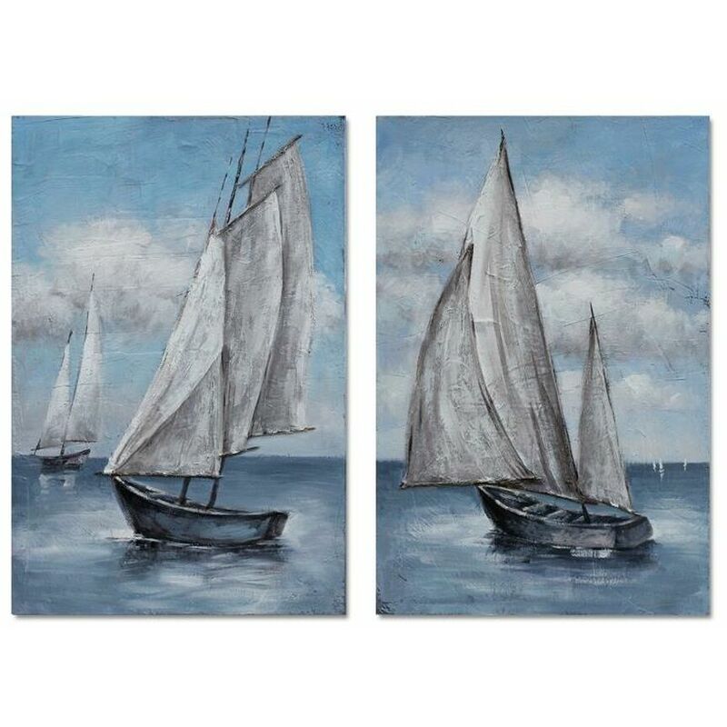 Quadro DKD Home Decor 80 x 2,8 x 120 cm Velieri (2...