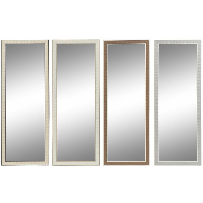 Image of Specchio da parete Dkd Home Decor 36 x 2 x 95,5 cm Cristallo Marrone Bianco Grigio scuro polistirene (4 Pezzi)