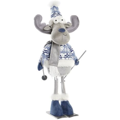 09 - Statua Decorativa DKD Home Decor Natale Renna Poliestere (20 x 12 x 35,5 cm) - S3035644