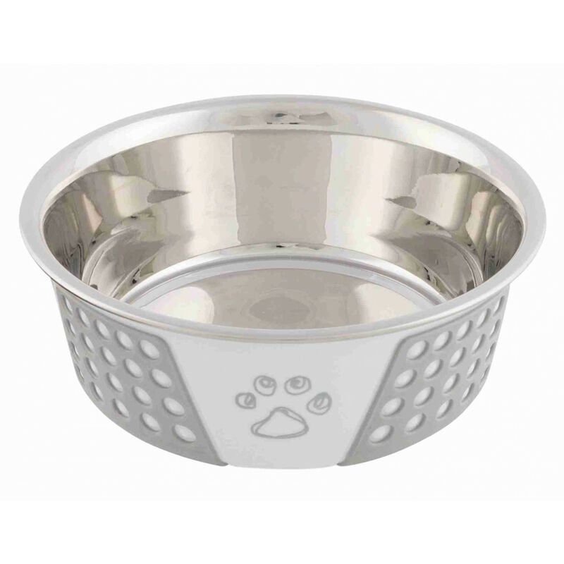 

0.Cuenco de 75 L ø 17 cm Aciex con silicona y dibujo para perro o gato