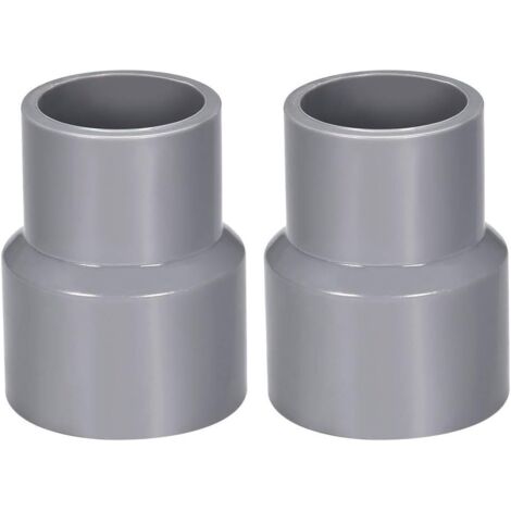 0mm x 32mm PVC pipe coupling hub reducer DWV grey 2 pieces