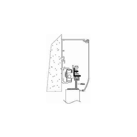0N20P833 Euras C0 Aluminium-Befestigungsprofil L 2000 mm DITEC ENTREMATIC 0N20P833
