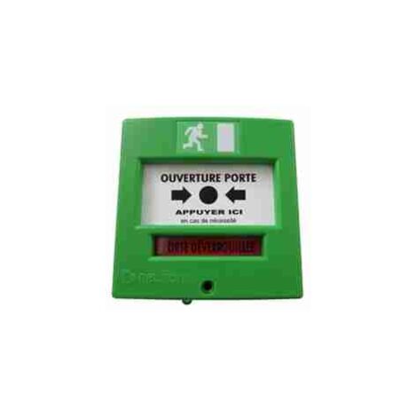 0PSEV Bouton d'urgence vert avec déverrouillage DITEC ENTREMATIC 0PSEV pour porte automatique