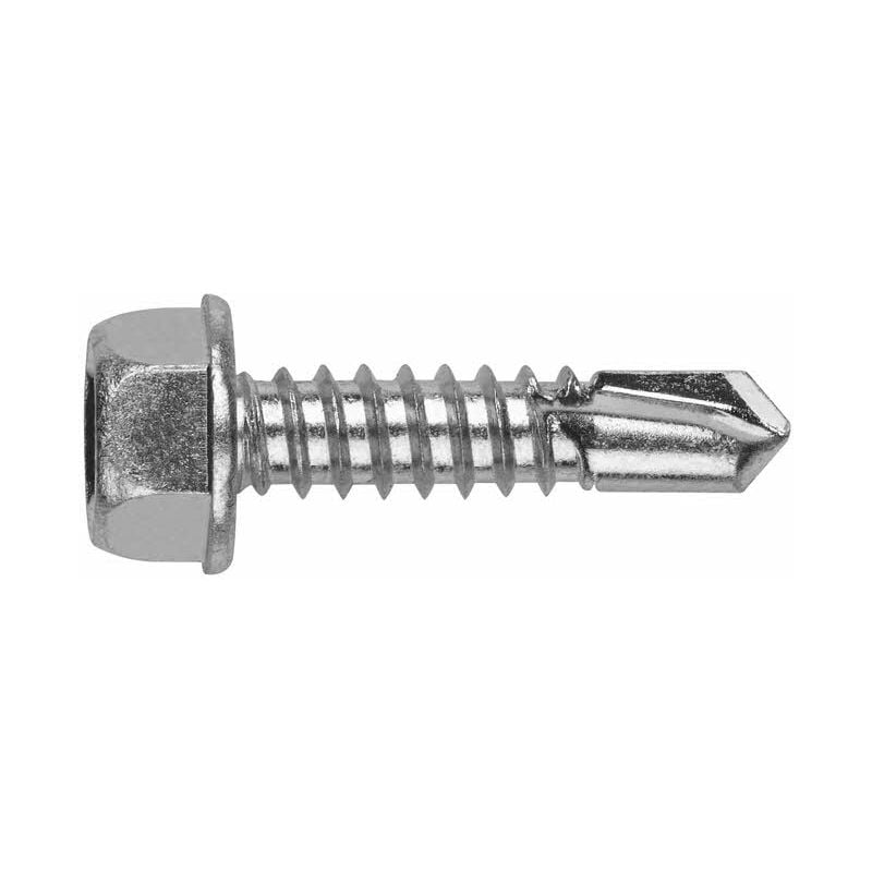 Vis autoperceuse - Tête hexagonale avec collerette estampée - Inox A2 4,8 x 16 - Boite de 500