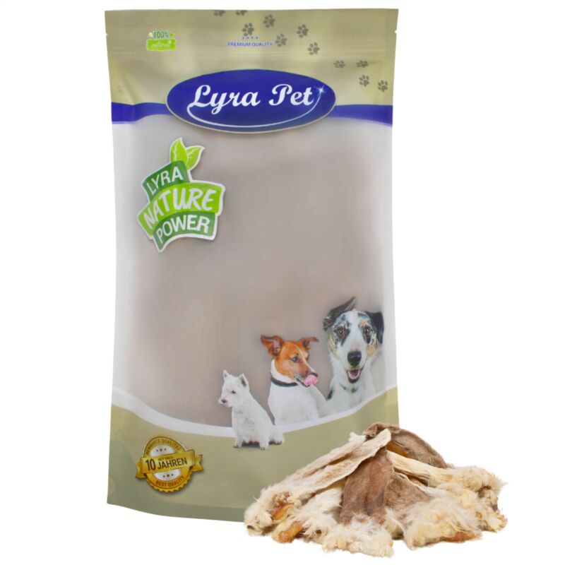 1 kg d'oreilles de lapin Lyra Pet® avec fourrure