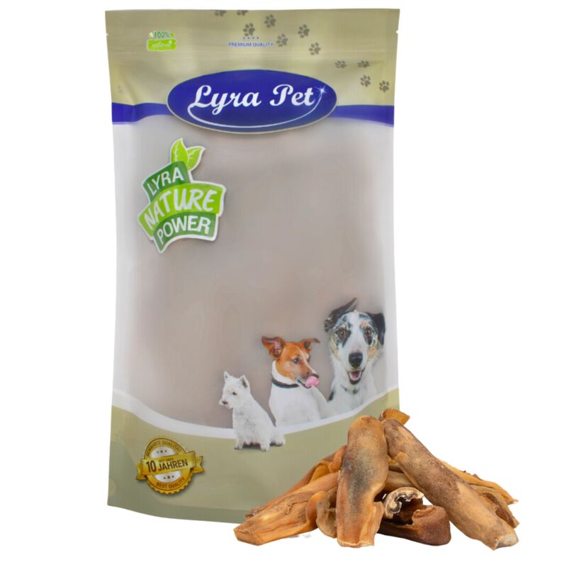 Lyra Pet - 1 kg de peau de tête de bœuf ® brun doré, foncé