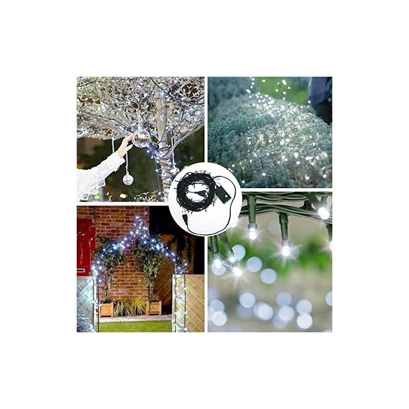 

1 * 100 luces de cadena LED IP44 luces blancas frías impermeables de 8M para fiesta de Navidad