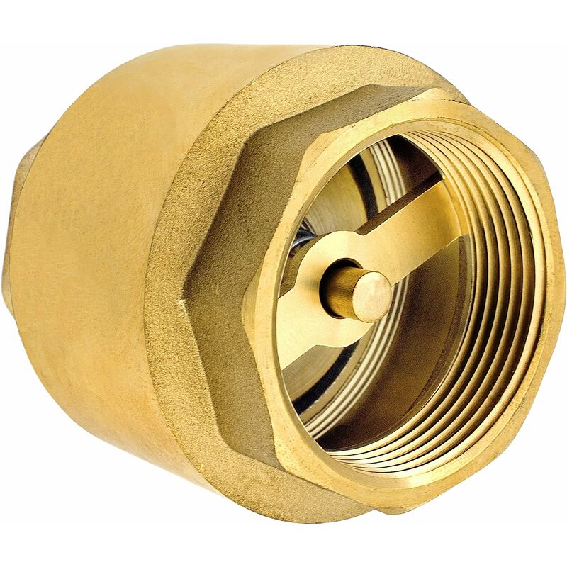 1 1/2 inch check valve made of heavy-duty high quality brass, rust-proof and leak-proof for a pump, fountain, washing machine, garden, rain butts,