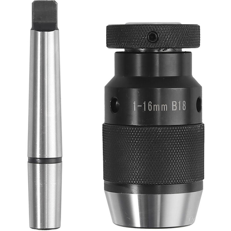 1-16 mandrin B18 + arbre joint MT2-B18 Mandrin de perçage sans clé et arbre autobloquant avec mandrin conique MT3-B18 / queue conique MT2-JT3.