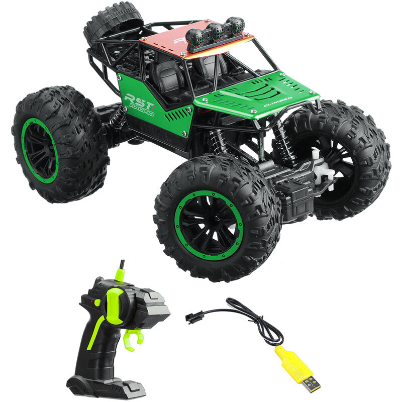 

1/16 RC Toy Car Big Foot Truck Vehículo todoterreno Control remoto Chrismax Gifts (Verde, 20 cm 8 pulgadas)